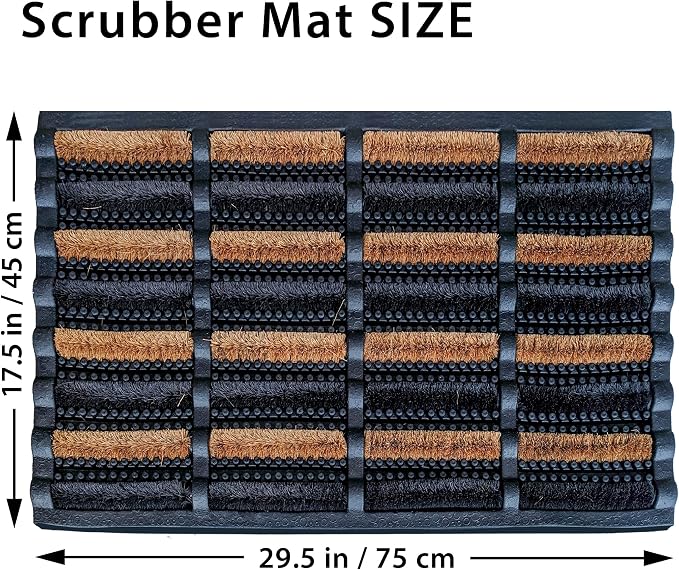 FOOTMATTERS Ninamar Mud Scrubber Tray Mat - 29.5 x 17.5 inch - 3 Pack
