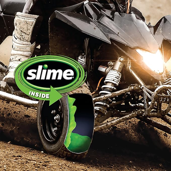 Slime 10008 Flat Tire Puncture Repair Sealant, Prevent and Repair, Tubeless Mower and ATV Tires, Non-Toxic, eco-Friendly, 24 oz Bottle