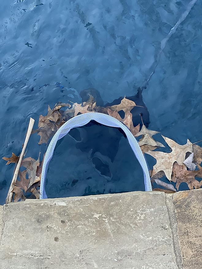 Pool Skimmer Shield Protective Spring Action Net System Leaf Protection, for Vinyl Lined or Fiberglass Pools Only White