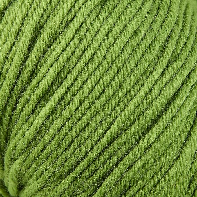 100% Merino Wool Yarn, 6-Ply Luxurious and Soft Yarn for Hand Knitting & Crocheting, 1.76 OZ/50g, 127 yds/116 Meters(DeepGrass Green, 3 Balls)