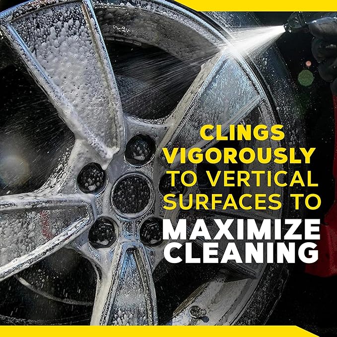 Meguiar's Hot Rims Chrome Wheel Cleaner 6 Pack, 24 oz Spray Bottles (6 x 24 oz = 144 oz Total) Xtreme Cling foaming gel removes brake dust and road grime from true chrome wheels for mirror-like shine