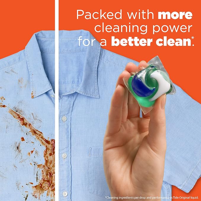 Bundle of Tide PODS Spring Meadow Scent, 112 Count, Concentrated Laundry Soap Detergent Pacs, Stain Remover and Color Protector + Tide PODS Free & Gentle Laundry Detergent Soap Pacs, 112 Count