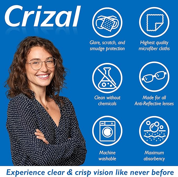 Crizal Eyeglass Lens Cleaning Kit – 2 Pack (2oz Spray + Microfiber Cloth) – Designed & Tested for AR-Coated Lenses – Complete Lens Care System