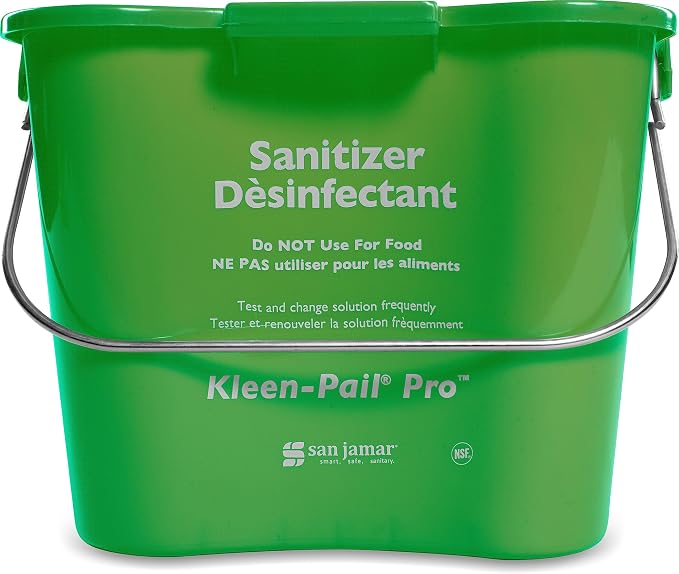 Kleen-Pail 1 1/2 gal Curved Rectangular Bucket, Green, Polypropylene KPP196GN - 1 Each