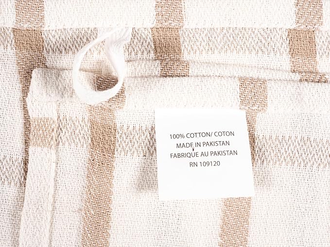 KAF Home Assorted Flat Kitchen Towels - Set of 10, 18 x 28 Inch (Beige)
