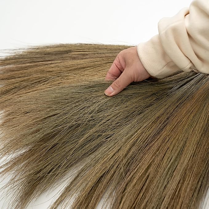 Vietnamese Straw Soft Broom with Long Handle - Sweeping Whisk Broom - with 51.18 inch Length