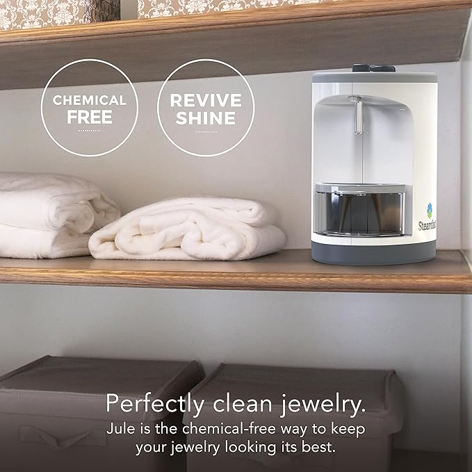 Steamfast SF-1000 JULE Steam Jewelry Cleaner, LED Lighting, Chemical Free, 15 Minute Run-Time, Included Cleaning Accessories, 12-Ounce Water Tank, Quick Heat-Up Time, White
