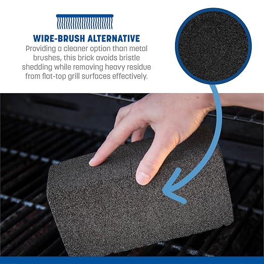 SPARTA 4071000 Fiberglass Grill Brick, Grill Cleaner, 8 X 4 Inches, Black, (Pack of 12)