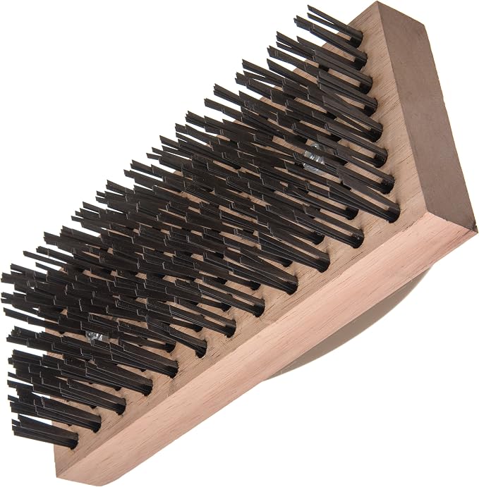 Carlisle FoodService Products 4067600 Ergonomic Steel Butcher Block Scratch Brush, 9-3/8” 1EA (Pack of 12)