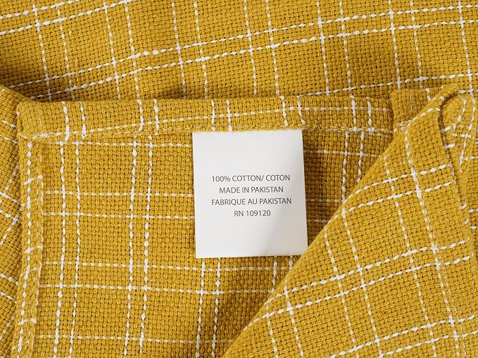 KAF Home Assorted Flat Kitchen Towels - Set of 10, 18 x 28 Inch (Honey)
