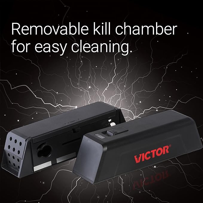 Victor M250S Indoor Humane Electronic Mouse Trap - No Touch, No See Electric Instant Kill Mouse Trap - 4 Traps