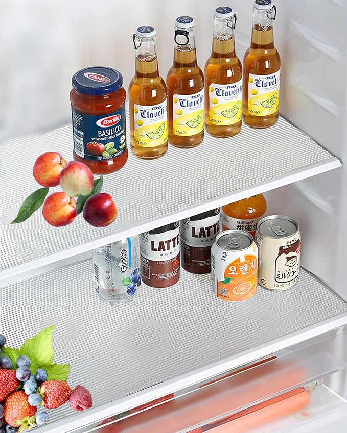 Shelf Liners for Kitchen Cabinets 20 Inch Wide X 20 Ft Non Adhesive Cabinet Drawer Liner Clear Non Slip Waterproof Shelves Liner for Refrigerator Closet Cupboard Pantry Bathroom