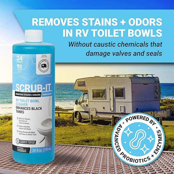 Unique RV Digest-It+, Scrub-It and Clean-It - RV Toilet Treatment and Cleaner, Packaging May Vary
