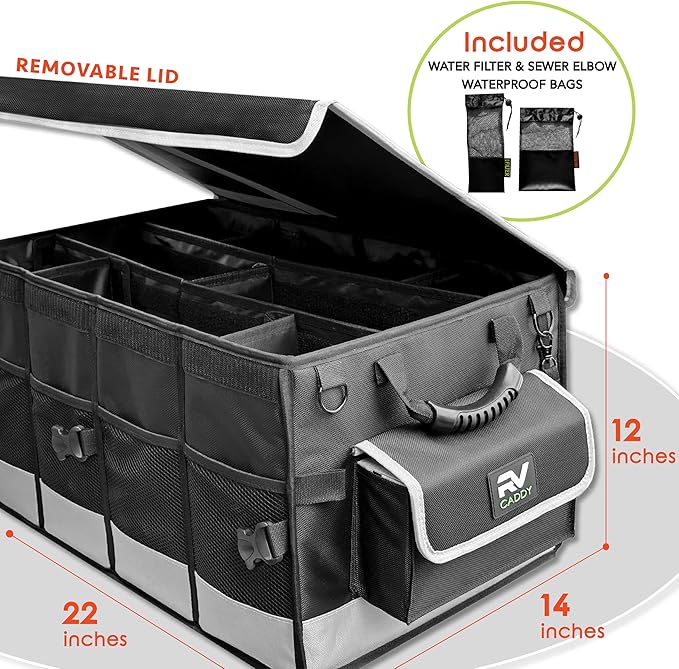 RV Caddy, RV Accessories Organizer, Collapsible, Waterproof and Strong