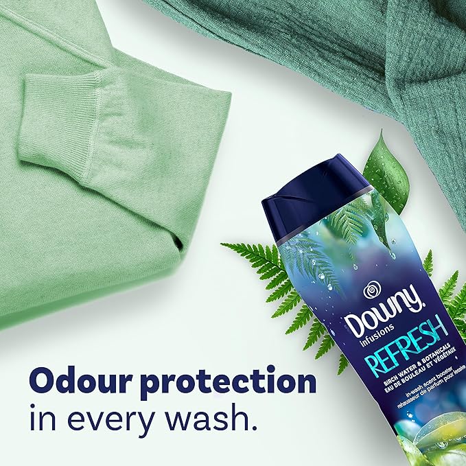 Downy Infusions In-Wash Laundry Scent Booster Beads, REFRESH, Botanical Florals and Birch Water Scent, 24 oz (Pack of 12)