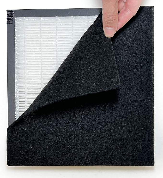 Nispira Airvantage WK01234QPC Filter Replacement For Oreck Air Purifier Air94 WK10002QPC, Plus Pet WK10052QPC True HEPA Activated Carbon 4 Sets