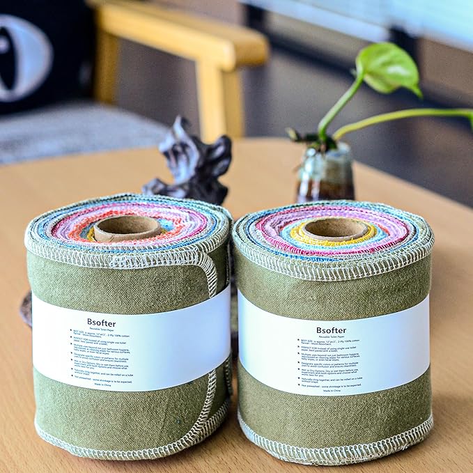 Reusable Toilet Paper Washable - 56 Pack Reusable Toilet Paper Rolls,Bidet Towels,Soft Washcloths,Cloth Reusable Toilet Tissue,Washable Paper Wipes for Rv Camper Tp