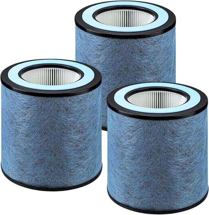 Nispira HP152 HP153 Replacement True HEPA Filter Compatible with Shark Air Purifier HP150 HP151 HP152 HP153 HP155 UA155 HP152C HE15FKPET, Works with NeverChange Filtration System, 3 Pack