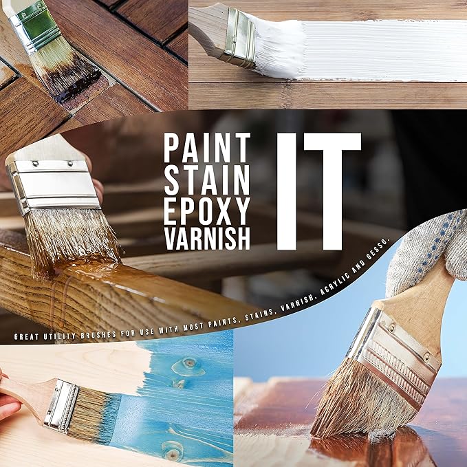 U.S. Art Supply 36 Pack of 1/2 inch Paint and Chip Paint Brushes for Paint, Stains, Varnishes, Glues, and Gesso