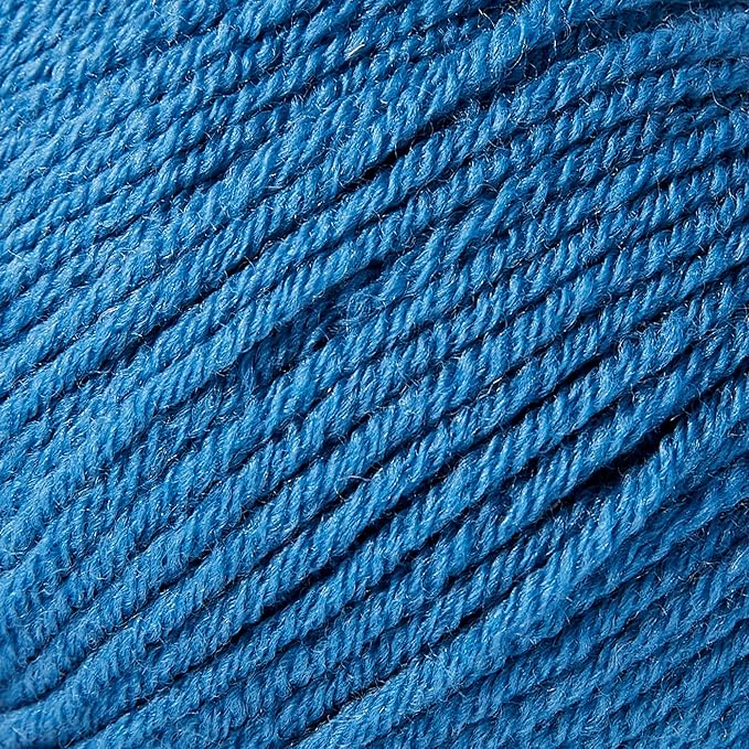 100% Merino Wool Yarn, 6-Ply Luxurious and Soft Yarn for Hand Knitting & Crocheting, 1.76 OZ/50g, 127 yds/116 Meters(Jazz Blue, 3 Balls)