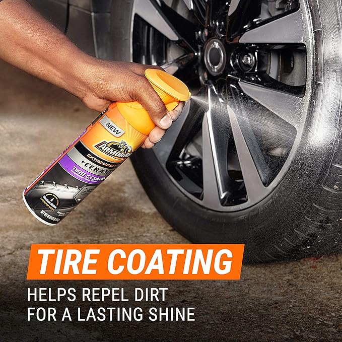 Armor All Wheel and Tire Cleaner, Extreme Shield + Ceramic Wheel Cleaner and Tire Shine Spray Combo Pack