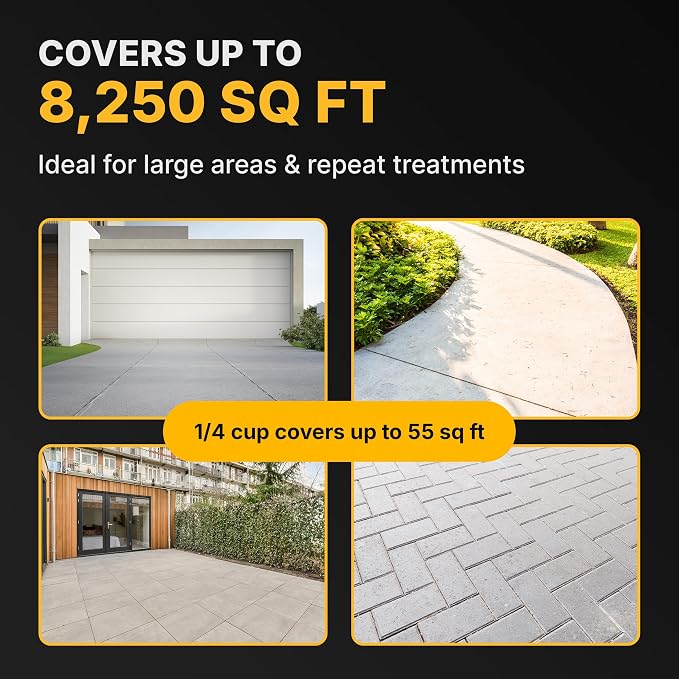 CAF Outdoor Cleaning EXIMO Waterless Concrete Cleaner, Oil Stain Remover for Driveway, Garage Floor, Basement and Walkway Surfaces, Natural Concrete Cleaner Powder Treatment, 36 lb Container