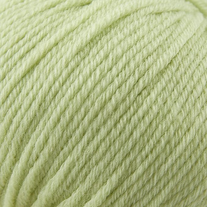 100% Merino Wool Yarn, 6-Ply Luxurious and Soft Yarn for Hand Knitting & Crocheting, 1.76 OZ/50g, 127 yds/116 Meters (Tender Green, 1 Ball)