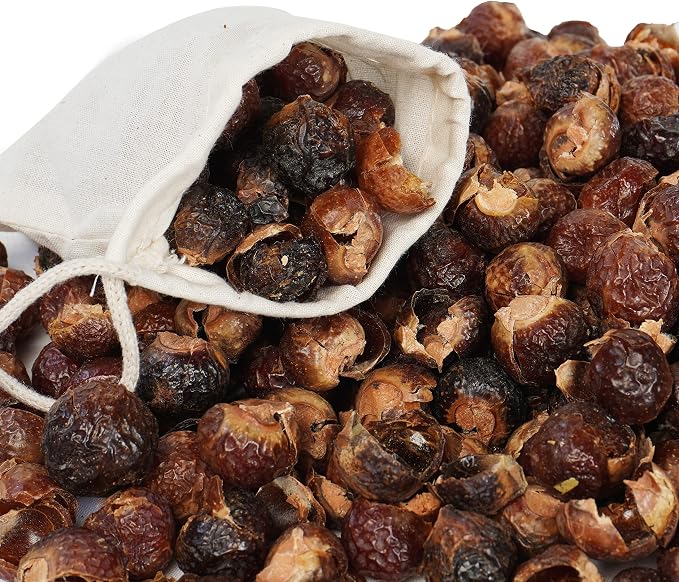 Cure With Pure Organic Soap Nuts Deseeded 1kg/2.2Lb With 1 Wash Bag Approx 330 Loads,Eco-friendly Soap Nuts Laundry Detergent,Chemical & Fragrance-free Organic Soap Berries Non-toxic Laundry Detergent
