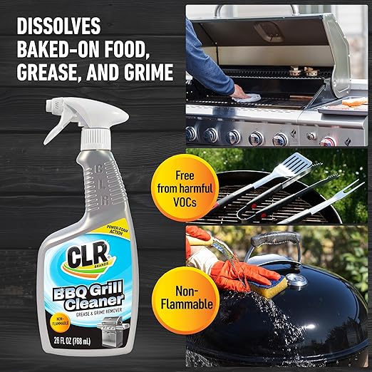 CLR Clean & Ready Grill, BBQ Grill Cleaner, 26 Ounce Spray Bottle, PB-BBQ-26
