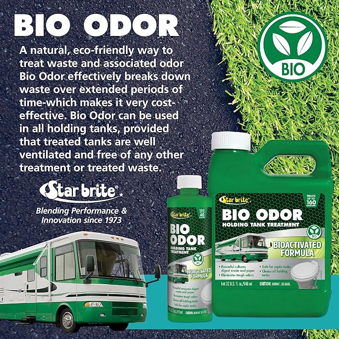 STAR BRITE Bio Odor Holding Tank Treatment - Bioactivated Formula for Waste & Odor Control - Long-Lasting, Campground-Friendly Deodorizer