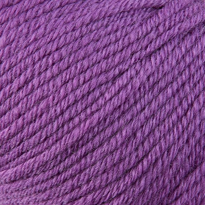 100% Merino Wool Yarn, 6-Ply Luxurious and Soft Yarn for Hand Knitting & Crocheting, 1.76 OZ/50g, 127 yds/116 Meters(Dark Purple, 1 Ball)