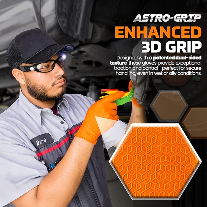Raptor Grip™ Powder Free Exam Grade Nitrile Gloves