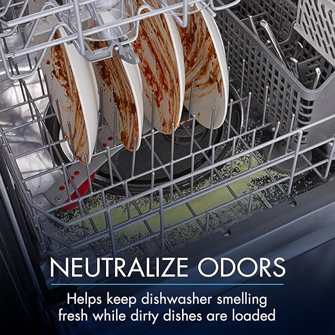Glisten Dishwasher Detergent Booster and Freshener, Helps Eliminate Odors, Spots, and Stains, Lemon Scent, Made in the USA, 28 Ounce Bottle