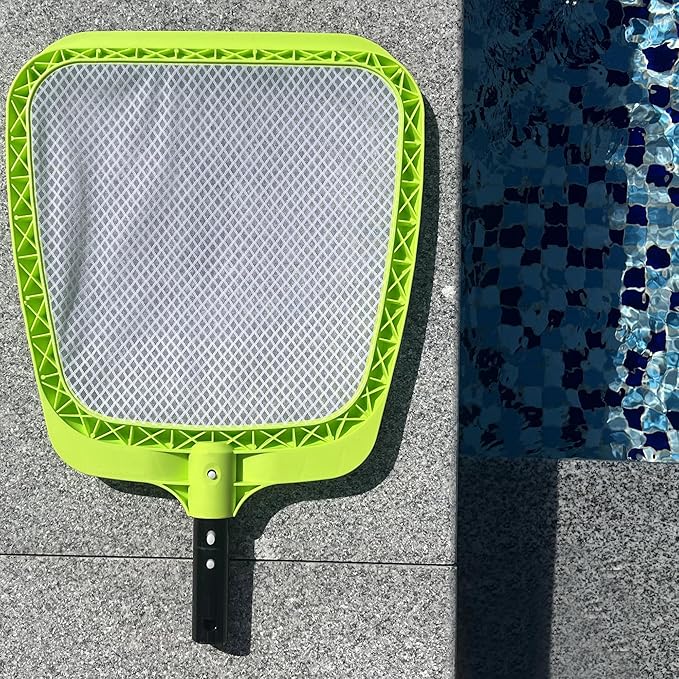 Sepetrel Pool Skimmer Net - Professional Heavy Duty Reinforced Frame Leaf Rake Nylon Flat Net,Ultral Fine Mesh,for Spa Pond Swimming Pool, Cleaning Supplies and Accessories, (Pole Not Included)