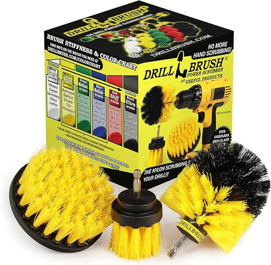 Drill Brush Scrubber Attachment - Power Scrubber Brushes - Bathtub Cleaner - Grout Brush - Toilet, Tile and Tub Power Scrubbers - Shower Cleaning Tools - Bathroom Cleaning Brushes for Bathtub