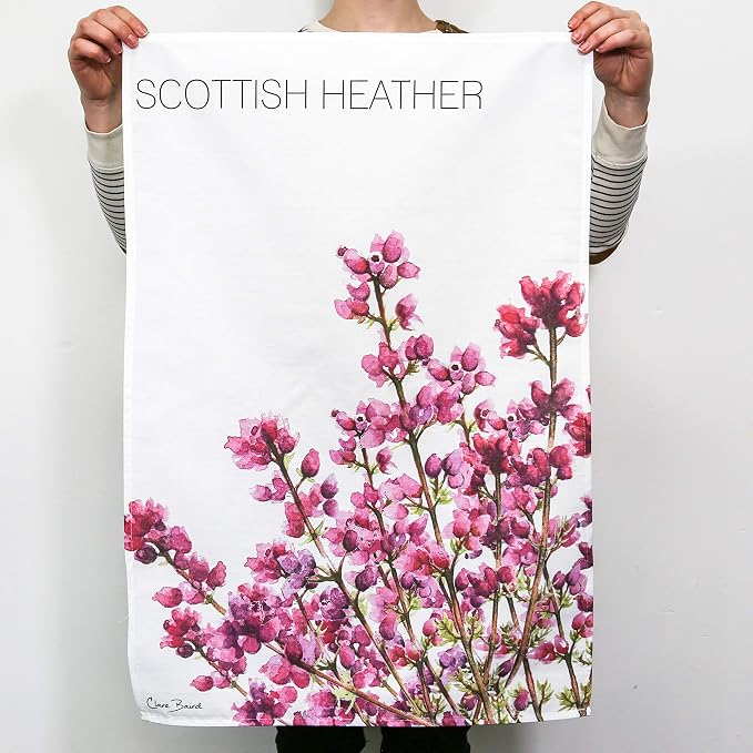 Scottish Highland Heather Tea Towel