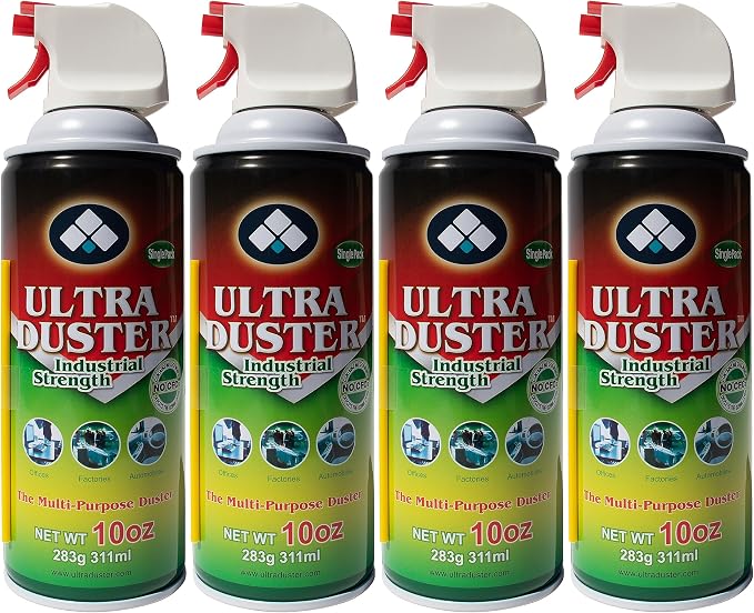 Ultra Duster Canned Air Industrial Strength 10oz 4 Pack Y