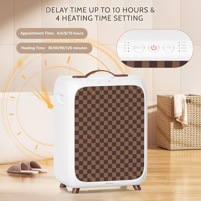 Keenray Towel Warmer Bucket, Luxury Rectangle Towel Warmer for Bathroom with Timer & Delay, Customized Fragrance, Child Lock, Fits 2 Large Towels, Blankets, Bathrobes, Ideal Gift for Him & Her