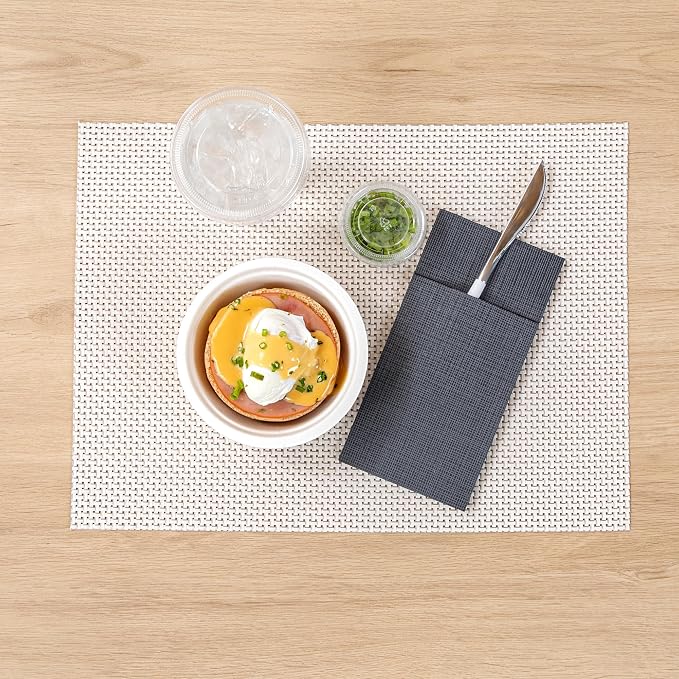 Restaurantware-Moderna 7.75 Inch Fancy Flatware, 50 Durable Plastic Flatware - With White Handle For Grip, Heavy-duty, Silver Plastic Knives, Serrated Edges Or Restaurants