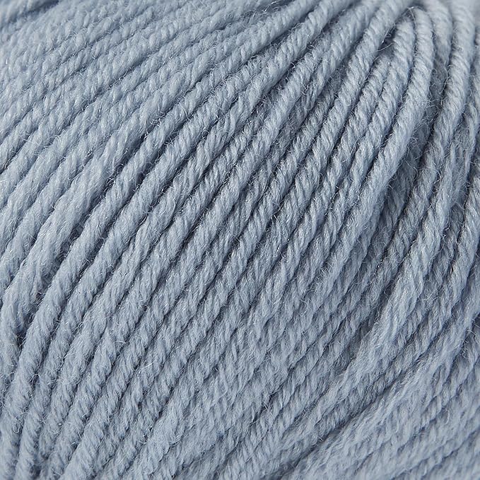100% Merino Wool Yarn, 6-Ply Luxurious and Soft Yarn for Hand Knitting & Crocheting, 1.76 OZ/50g, 127 yds/116 Meters (Morandi Blue, 3 Balls)