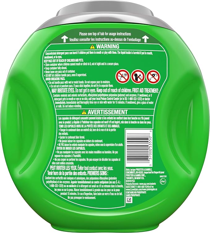 Gain Ultra Flings Liquid Laundry Detergent Pacs Designed for Large Loads, Original Scent, 41 Count