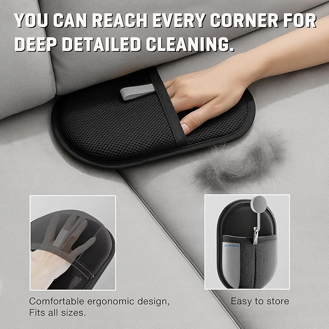 Pet Hair Removal Glove for Dogs & Cats, Newly Upgraded Reusable Electrostatic Pet Hair Glove, Magic Brush Pet Hair Remover Tool for Clothing, Couch, Carpet, Car Seats (2)