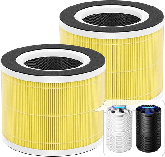 2 Packs RP-AP088-F1 Replacement Filter Compatible with RENPHO RP-AP088W, RP-AP088, RP-AP088B Air Purifier, 5-Stage High-Efficiency Filtration, Part Number RP-AP088-F1