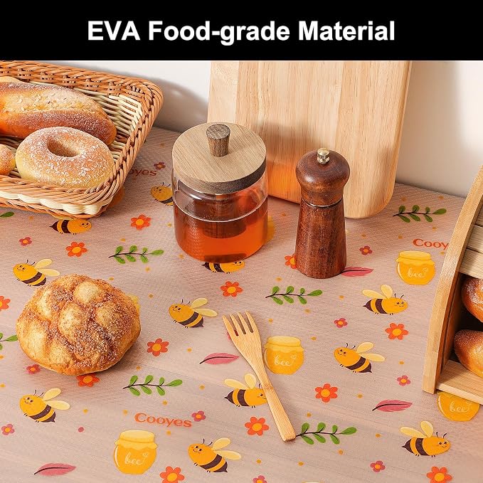 Cooyes Shelf Liner – Non-Slip Cabinet & Drawer Liner for Kitchen – Non-Adhesive Waterproof Shelf Paper with Modern Pattern – Durable EVA Cabinet Mat – Easy to Cut