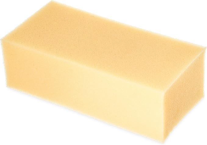 Carlisle FoodService Products 36550100 Commercial Cleaning/Washing Foam Sponge, 8.25", Yellow (Pack of 2)