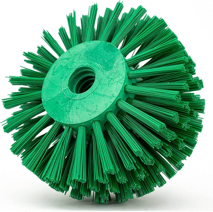SPARTA Industrial Tank Brush Head Pipe Brush Head, Drain Brush with 3/4" Thread Hole (Handle Not Included) for Commercial Use, Plastic, 5 x 3.9 Inches, Green - (Pack of 1)