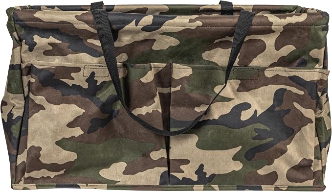 Household Essentials Camo Krush Container All-Purpose Utility Tote with Pockets