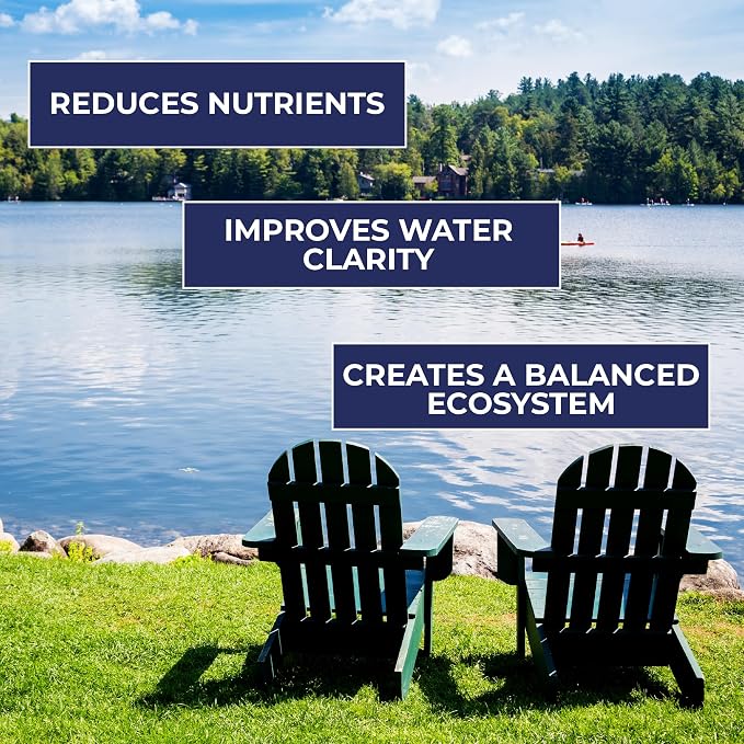 PondValue Ultimate Pond Clarifier for Large Outdoor Ponds & Lakes, Natural Bio Treatment for Clean & Clear Water, Fish, Plant & Pet Safe, 12 Packets