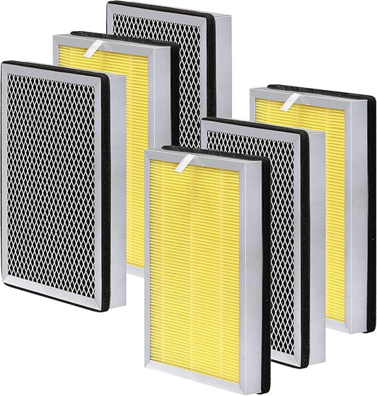 Pet Care MA Series 25 Replacement Filter compatible with MA Series 25 Air Pur-ifier, 3-in-1 Composite Filter with Upgrade Activated Carbon, H13 True HEPA and Pre-filter, Pack of 6