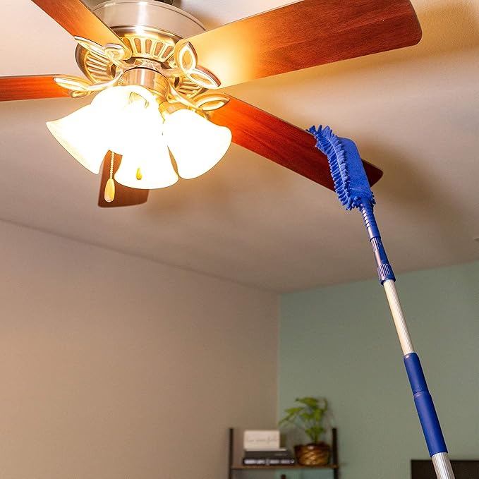Cobweb Duster Extendable 18 Foot + Spider Web Brush with Pole